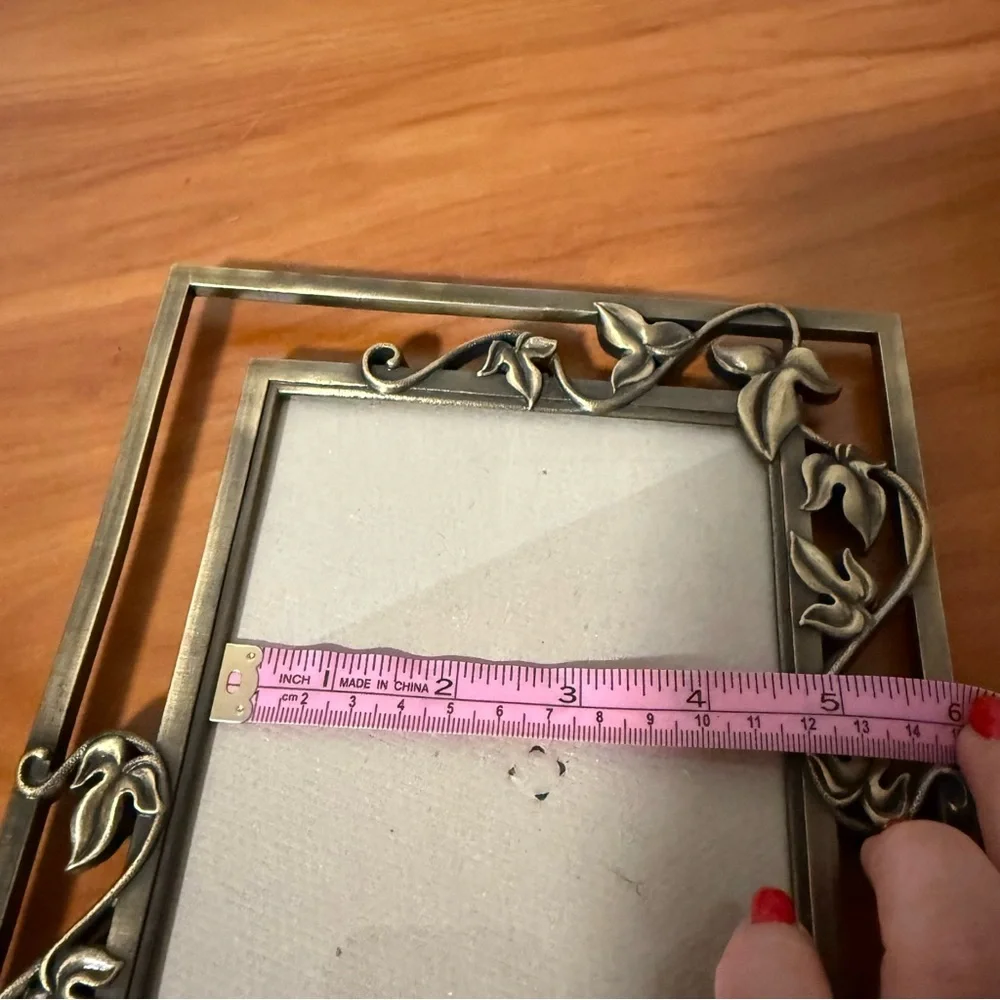 The Weston Gallery Heavy Brass Metal Frame Floral Vines‎ Ivy 4.5x6.5